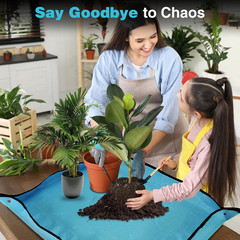 Repotting Mat for Indoor Plant Transplanting | 39.5″ X 31.5″, Thickened Waterpro
