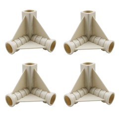 Rsoise 3-Way 16mm 5/8» PVC Pipe connectors for Outdoor Grow Tent and Cream