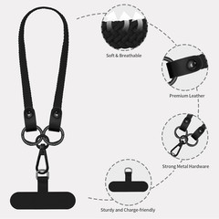 Stretchy Phone Lanyard Tether, 2 Pack Phone Leash Anti-Theft Phone Strap for Ant
