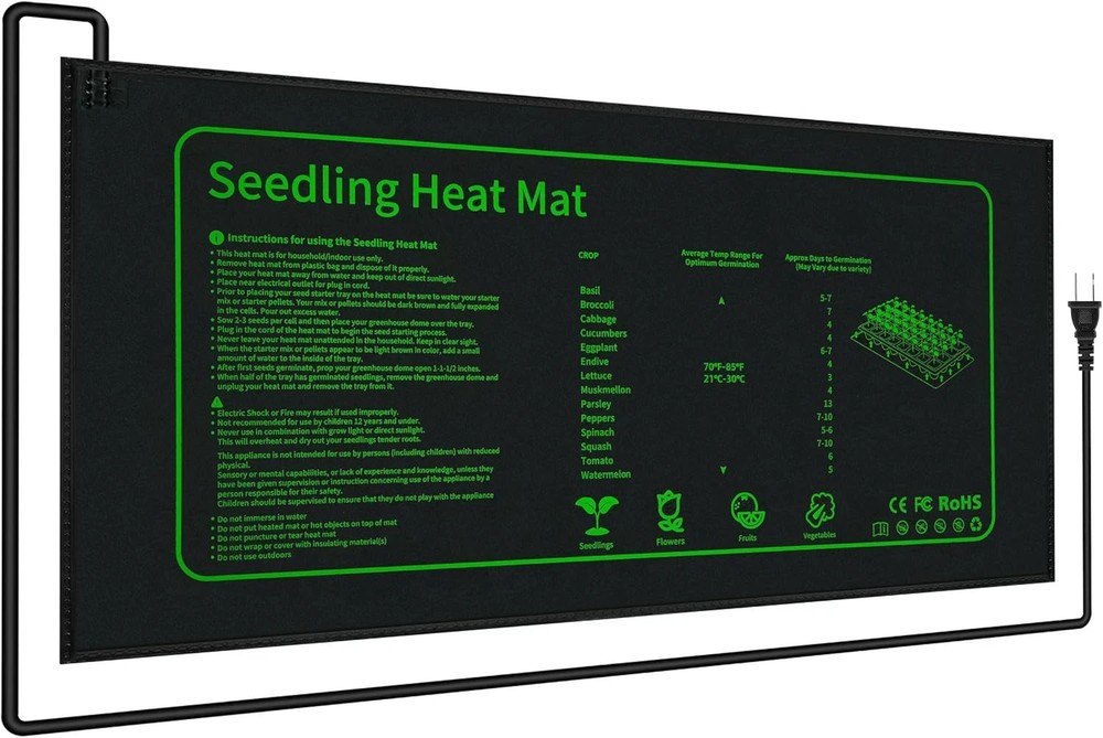 Seedling Heat Mat for Seed Starting,10″ X 20.75″ Waterproof Heating Pad for Indo