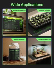 Durable Seedling Heat Mat for Seed Starting 10″ x 20.75″, 2 Pack Waterproof Warm