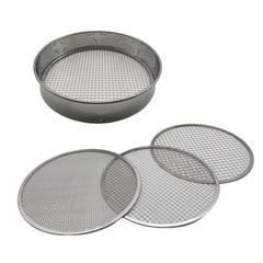 Soil Sifter Set With 3 Sieve Meshes For Rock Sand Gravel Stainless Steel