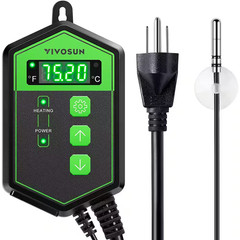 40°F to 108°F Digital Heat Mat Thermostat Temperature Controller for Seedlings