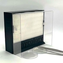 Mycology Mini Laminar Flow Hood with plexiglass sides and top – Black