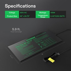 VIVOSUN 48″ x 20.75″ Durable Waterproof Seedling Heat Mat | UL & MET-Certifie…