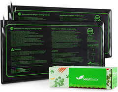 MET Certified 2 Pack Seedling Heat Mat, Seedfactor Waterproof Durable Germinatio