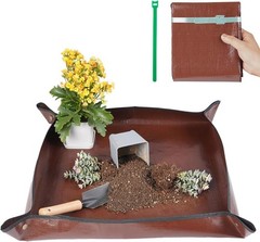 Elegant 26.8″ Brown Repotting Mat – Waterproof and Easy to Clean for Plant Care