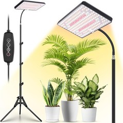 LBW 2025 Grow Lights for Indoor Plants Full Spectrum with One-Head, Black
