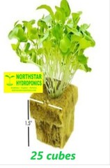 25) GRODAN ROCKWOOL 1″X1″ STARTER CUBE HYDROPONIC MEDIA