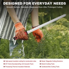 15.1″ Insulation Knife & Sod Cutter – Sharp Stainless Steel Lawn Repair Saw, Dua