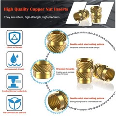 Brass Threaded Inserts Set for Plastic Components