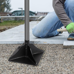 Steel Tamper with 48 Inch Handle 8″X8″ Garden Tamper with Rubber Grip All-Steel