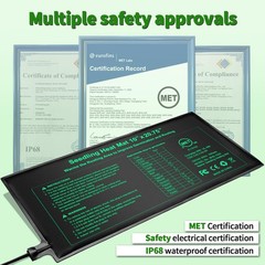 Seedling Heat Mat 10×20.75 in Waterproof for Germination and Hydroponics