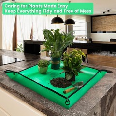 Repotting Mat for Indoor Plant Transplanting Control Mess, 26.8X26.8 Waterpro…