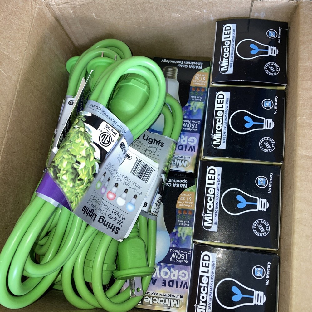 Miracle LED Single-Socket 6ft Corded Indoor Greenhouse Kit with 6 Pack