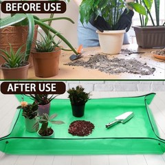 Plant Repotting Mat,Extra Large Waterproof 3’7″ x 2’6″ (Rectangular) Green