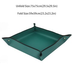 PE Waterproof Plant Repotting Mat, Foldable Indoor Potting Tray