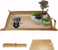 Leather Plant Repotting Mat Waterproof Transplanting Mat Indoor Succulent Pottin