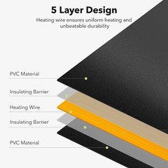 BN-LINK 4Pack Seedling Heat Mat Warm Hydroponic Heating Pad Waterproof 10″ x 20″