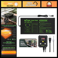 Seedling Heat Mat with Thermostat Controller – 10″ x 20.75″ for Indoor Plant Ger