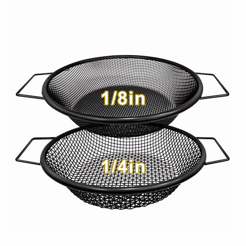 2PCS Soil Sifter for Gardening, Rock Sifter for 5 Gallon Bucket,Compost Sifte…