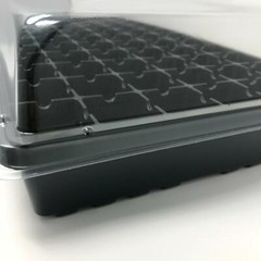 Seed Starting Kit (2ea) Solid Trays, 72 Cell Inserts, Dome Lids, Propagation Kit
