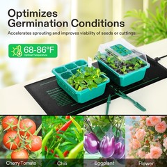 VIVOSUN 10″x20.75″ Seedling Heat Mat Combo Digital Thermostat Seed Starter Pad