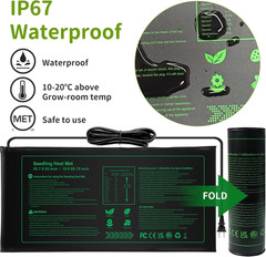 2 Pack Seedling Heat Mat, Durable Waterproof Seed Germination Heating Mat, Warm