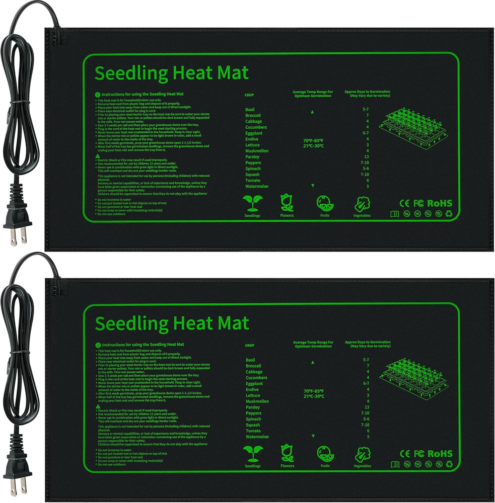 Seedling Heat Mat for Seed Starting,10″ X 20.75″ Waterproof Heating Pad for Indo
