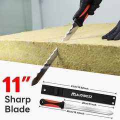 Insulation Knife & Sod Cutter – 11.14″ Stainless Steel Sharp Blade Utility Saw,