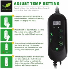 MET Seedling HeatMat Seed Germination Pad Mat with Digital Thermostat Controller