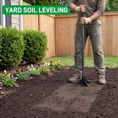48″ HeavyDuty Steel Tamper with Rubber Grip for Leveling Ground and Pavers