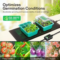 VIVOSUN 48″x20.75″ Seedling Heat Mat with Built-in Temperature Controller