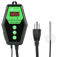 Digital Heat Mat Thermostat Controller 40-108°F Reptile Seed Germination 8.3A