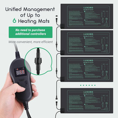 LUXBIRD 4 Pack Seedling Heat Mats with Digital Thermostat Controller, 10″ X 20.7