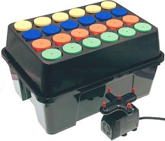 24-Site Aeroponic Cloner w/ 2″ Neoprene Inserts for Cuttings