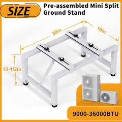 Pre-Assembled Mini Split Ground Stand for 9000-36000Btu,Adjustable Condenser Sta