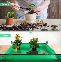 26.8″X26.8″ Repotting Mat for Indoor Plant Transplanting Control Mess Waterproof