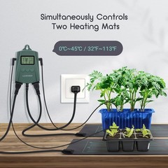 2 Pack 10″X 20.75″ Seedling Heat Mat And Digital Thermostat Controller Combo Set