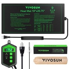 VIVOSUN Seedling Heat Mat Thermostat 10″ x 20.75″ Warm Seed Starter Heating Pad