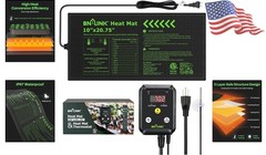 Durable Seedling Heating Mat Combo 10″ x 20.75″ with Reliable Thermostat System