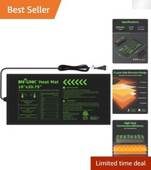 Listed Indoor Seed Heating Mat – 10″x20.75″ for Optimal Germination & Growth