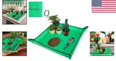 Pale Green 27″ x 27″ Foldable Potting Mat for Effortless Indoor Gardening