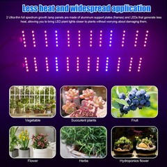 Grow Light for Indoor Plants, USB LED 28 cm x 6 x 0.55 cm, 100pink 20blue