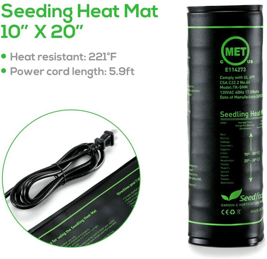 New Seedling Heat Mat with 50℉~108℉ Digital Thermostat Controller Heating Pad