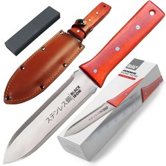 Black Iron Hori Hori Garden Knife 7 Inches Stainless Steel Weeding Tool