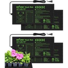 Durable Seedling Heat Mats for Seed Starting 10″ x 20.75″, 4 Pack Waterproof …