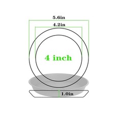 6 Pack of Plant Saucer 4in,Heavy Duty Plastic Pot Plant Drip Trays Saucers Black