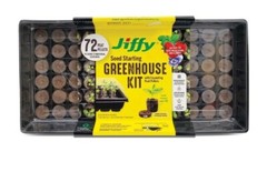 JIFFY SEED STARTING KIT 72 expanding Peat Pellet, Greenhouse seedling nursing