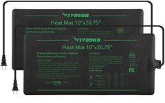 VIVOSUN 2 Pack Seedling Heat Mat 10″x20″ Warm Hydroponic Heating Pad